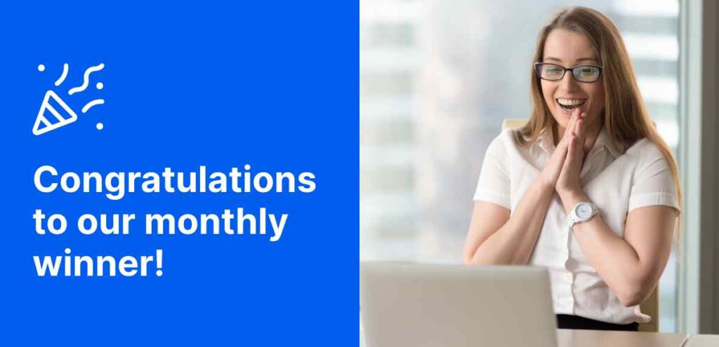 January 2023 winner Bill holding his $500 Bunnings voucher.