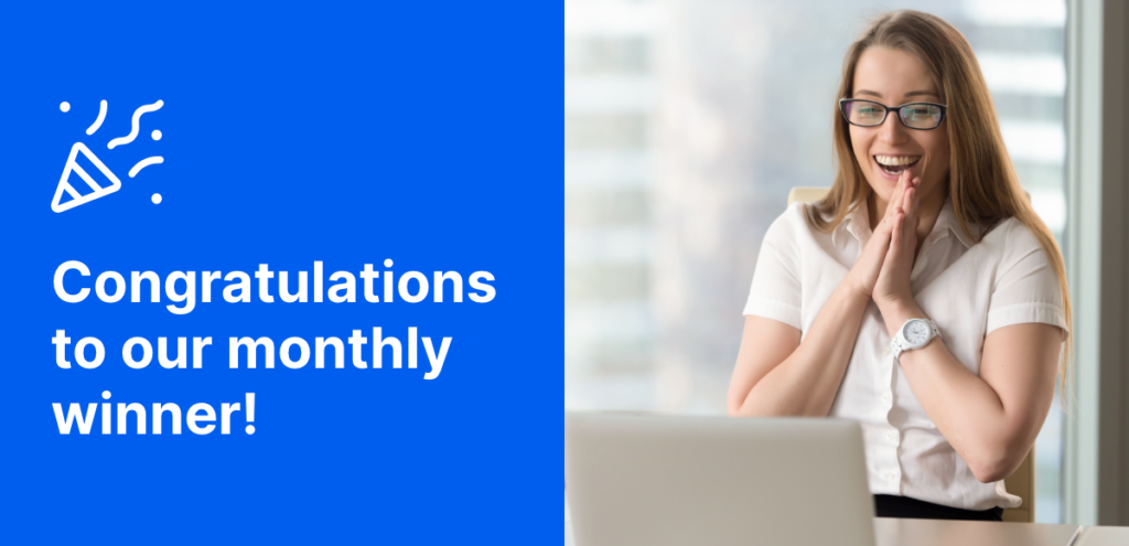 January 2023 winner Bill holding his $500 Bunnings voucher.