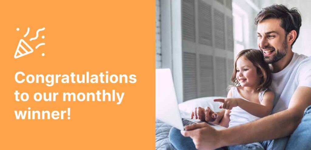 February winner Jake receives a $500 Bunnings voucher for participating in the loan settlement feedback competition.